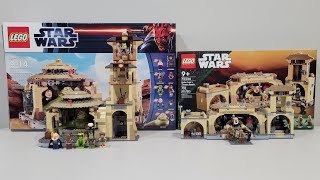 Lego Star Wars Jabbas Palace vs Boba Fetts Throne COMPARISON [upl. by Orgell]