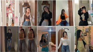 Girls Hidden 🦋 Face Photo Pose Simple in Jeans Top  Snapchat Selfie 😍 Pose [upl. by Anilrats162]