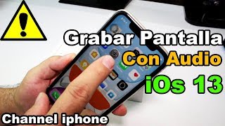 Cómo grabar la pantalla en el iPhone 11 iOs 13 Trucos Manual con sonido o Audio [upl. by Elset39]