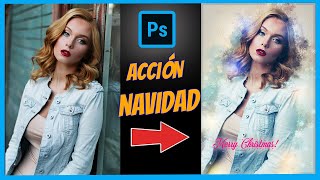 Como hacer Efecto NAVIDAD en PHOTOSHOP  Como usar Photoshop [upl. by Imeaj]