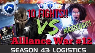 MCOC  Alliance War  Season 43  War 12  10 FIGHTS  Crossbones Vs Photon  Final Masters Push [upl. by Atarman]