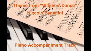 Theme from quotWitches Dancequot by Paganini  Suzuki Violin School Vol 2 Piano Accompaniment Track [upl. by Akimal]