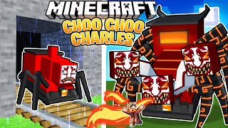 I Survived 200 DAYS as CHOO CHOO CHARLES in HARDCORE Minecraft [upl. by Ylak]