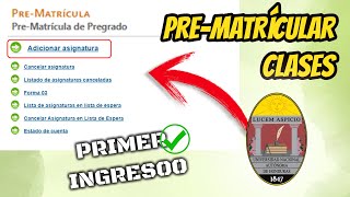 PreMATRÍCULAR o MATRÍCULAR CLASES en la UNAH Primer Ingreso  Tutorial Facil [upl. by Halland]