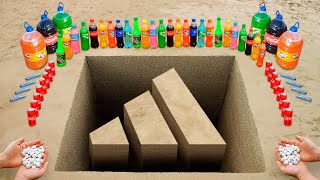 DIY Giant Adidas Logo pit with Coke Mentos Orbeez and Popular Sodas [upl. by Mcgruter]