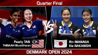 Pearly TAN THINAAH Muralitharan vs Rin IWANAGA Kie NAKANISHI  Denmark Open 2024 Badminton [upl. by Hescock]