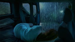 Deep Sleep with Rain Sounds on Camping Car Window  Rain sounds for sleeping [upl. by Gylys103]