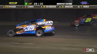 AlbanySaratoga Speedway  Modified Feature Highlights  42624 [upl. by Gnilrits401]