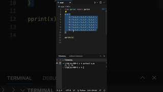 pprint instead of print in Python coding python pythonprogramming [upl. by Aneloc]