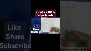 Structure of Valproic Acid [upl. by Eelano]