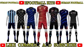 Best No Sponsors Kits eFootball 2024🔥 jersey efootball 2024 [upl. by Cordy]