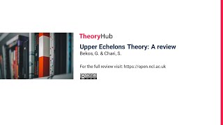 Upper Echelons Theory A review [upl. by Ana]