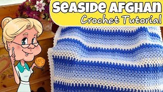 NEW Seaside Afghan  Quick and Easy  Crochet Tutorial  Premier Basix Yarn [upl. by Notgnirrac828]