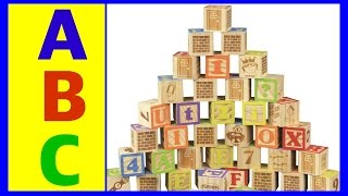 ABC Blocks Learning ABC’s Alphabet with Building Blocks [upl. by Reivilo]