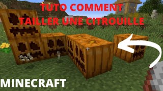 TUTO COMMENT FAIRE POUR TAILLER UNE CITROUILLE SUR MINECRAFT tuto débutant [upl. by Bethina176]