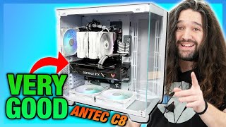 Surprisingly Good Antec C8 ARGB Case Review Thermals Cable Management amp Noise [upl. by Carrel348]