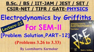 Lecture25Electrodynamics by Griffiths Prob 326 to 333 Solution Part12 by Laxmikanta Sir [upl. by Nylsor]