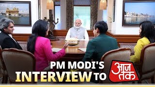 LIVE  PM Modis interview to Aaj Tak [upl. by Cooperman]