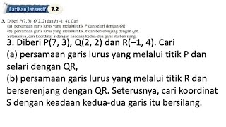 Latihan Intensif 72 No 3  Bab 7 Geometri koordinat  72 Garis Lurus Selari dan Serenjang [upl. by Eninnaj]