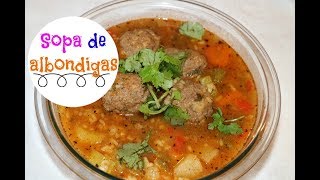 Sopa de albondigas  con pasta  vegetales  Ros Emely [upl. by Eidnar]