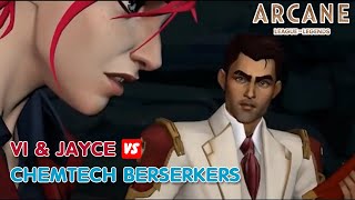 Vi and Jayce 🆚 Chemtech Berserkers Shot Progression  ARCANE  Riot Games 3DAnimationInternships [upl. by Lahcsap]