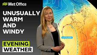 050424 – Warm and windy weekend – Evening Weather Forecast UK – Met Office Weather [upl. by Cirek]