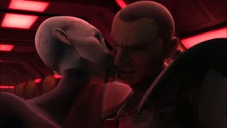 Ventress kills Commander Colt and kissed him Star Wars The Clone Wars [upl. by Assirac868]