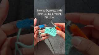 How to Decrease with Half Double Crochet Stitches crochet diy crochettutorial [upl. by Aria]