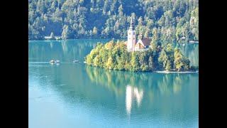 ss Lake Bled and Bled Castle Slovenia [upl. by Adiehsar]