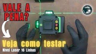 NÍVEL LASER 16 LINHAS Funciona mesmo Como usar e testar se está bom [upl. by Rodriguez649]