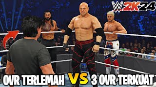 WWE 2K24 CHALLENGE 1 VS 3 OVR TERLEMAH VS 3 OVR TERKUAT  ERIC BISCHOFF OVR 58 VS ROMAN CODY amp KANE [upl. by Esenwahs]