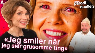 HERBORG GJØR EN CREEPY SYLVI LISTHAUG PARODI  Parodiduellen med Hasse Hope [upl. by Okihcim485]