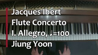 Piano Part Ibert Flute Concerto I Allegro ♩100 [upl. by Whiffen]