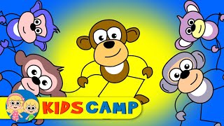 Five Little Monkeys Jumping on the Bed  More Nursery Rhymes And Kids Songs by KidsCamp [upl. by Thecla357]