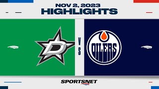 NHL Highlights  Stars vs Oilers  November 2 2023 [upl. by Am]