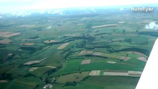 Aerial view of flight flying over the Cerne Abbas giant Dorset [upl. by Regine883]