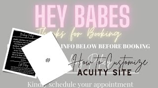 How to Customize your Acuity Booking SiteCanva Pro TipsScheduling Site TipsShe’s Cheryl Nicole [upl. by Harriot394]