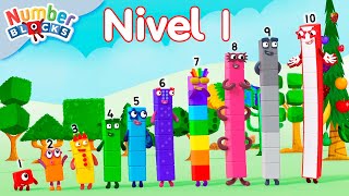 CREANDO NUMBERBLOCKS del 1 al 10  NIVEL 1  Aprende a contar  Numberblocks en Español [upl. by Dafna]