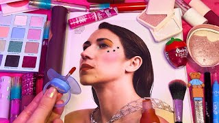 ASMR Applying Makeup to Magazines Whispered [upl. by Johanna]