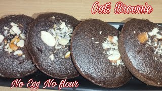 Super Moist Chocolate Oats BrownieEggless No Flour and No Sugar Weight loss Brownies Recipe [upl. by Ahsert]