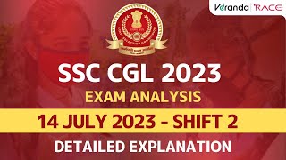 SSC CGL 2023  Exam Analysis  Shift  2  VERANDA RACE SSC [upl. by Bullard]