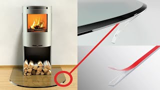 Silikon Dichtlippe für Kamin Kaminofen Glas Bodenplatten [upl. by Ziza]