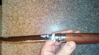 Обзор  тест ножа Opinel Effile 15 Bubinga [upl. by Odnolor]