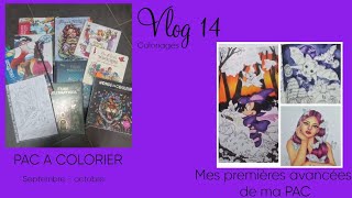 vlog 14  pac à colorier dautomne et mes premières avancées [upl. by Enila113]