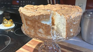 Angel Food Cake from scratch inthekitchenwithtabbi cake recipe [upl. by Nagaek]