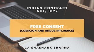 Free Consent Coercion and Undue Influence [upl. by Aidile287]