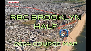 2024 RBC Brooklyn Half fly over the halfmarathon course Video of the race path [upl. by Byron]