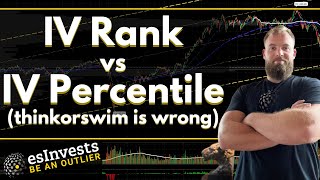 IV Rank IVR vs IV Percentile IVP  Thinkorswim tos is WRONG [upl. by Ylelhsa737]