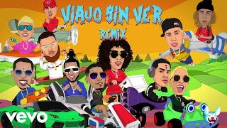 Jon Z  Viajo Sin Ver Remix Lyric Video feat De La Ghetto Almighty Miky Woodz El [upl. by Coop222]