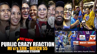 MI vs SRH  Public CRAZY Reaction  MI won by 7 Wicket  SKY Century  Rohit Sharma Batting FAIL [upl. by Irrek]